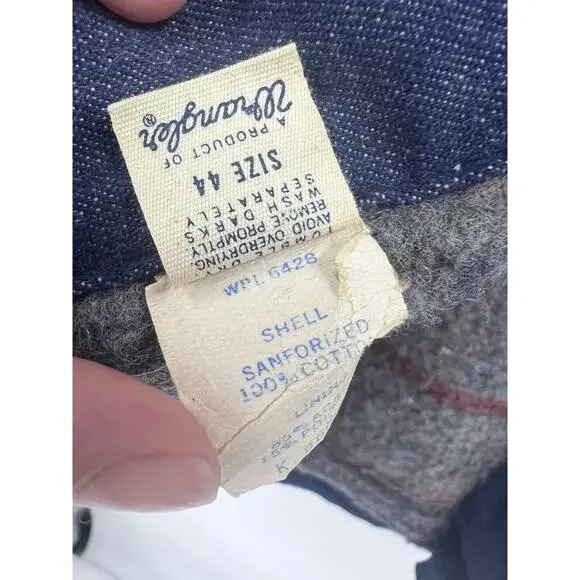 Vintage 60s Wrangler Blue Bell Denim Chore Work Coat Size 44 Highway Dept USA - Picture 7 of 8